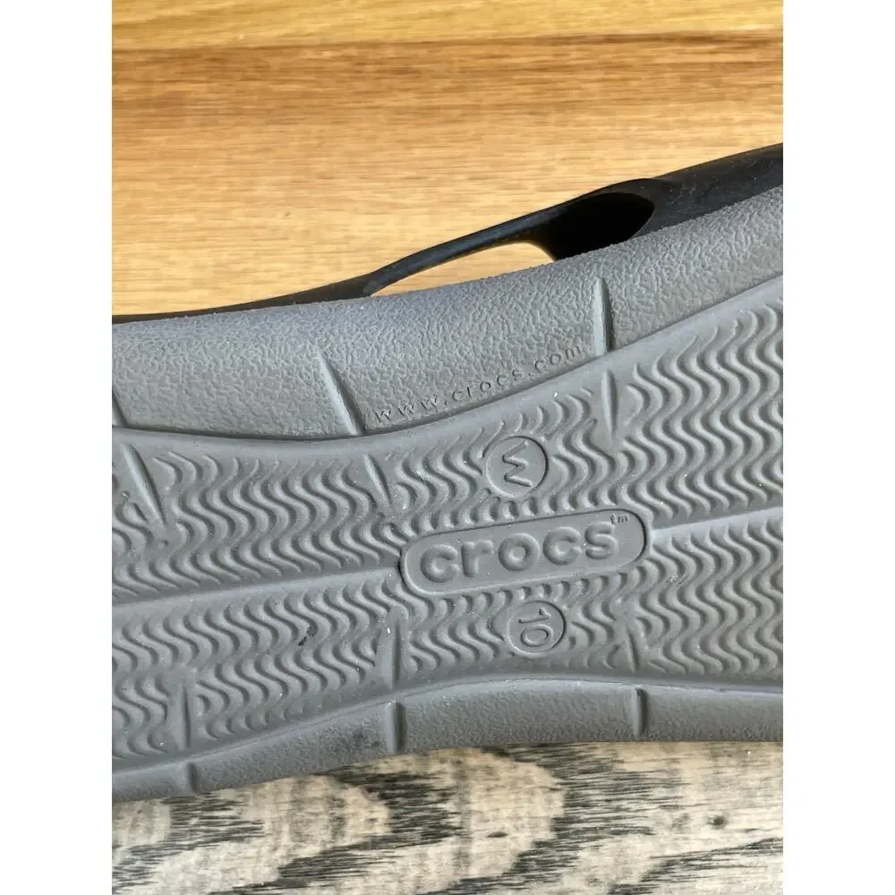Crocs Women's Black Mary Jane Comfort Clogs Slip On Shoes Size W10